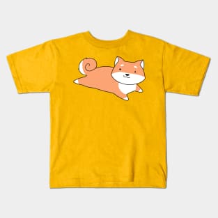 Shiba Laying on its Belly Kids T-Shirt